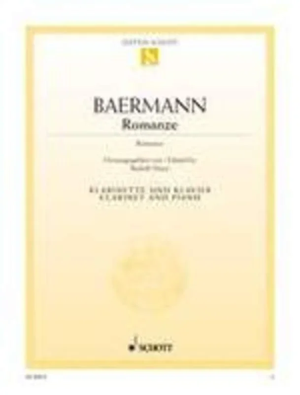 Baermann – Romance Clarinet/Piano (Softcover Book)