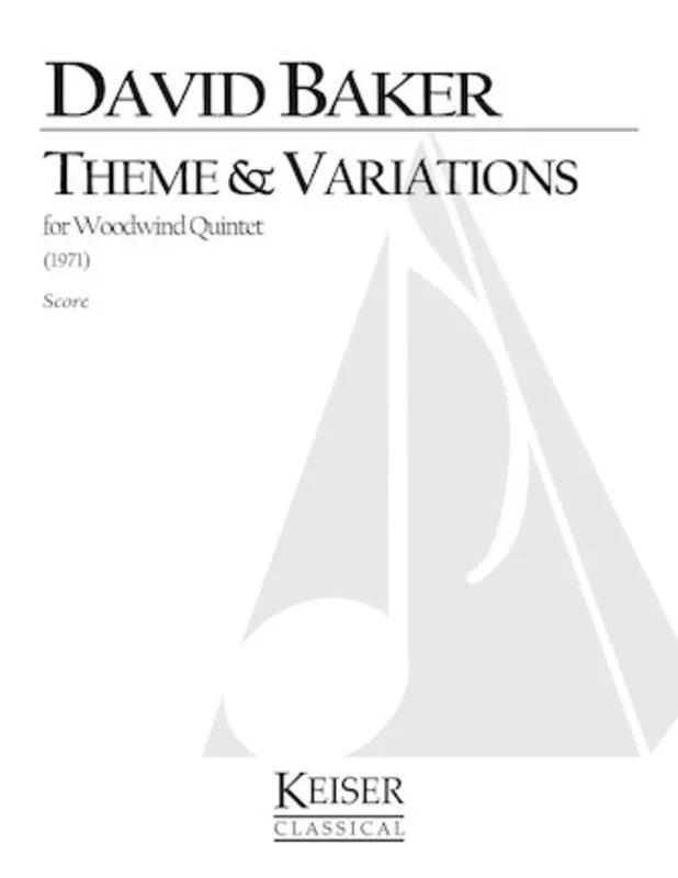 Baker – Theme And Variations For Woodwind Quintet (Pod) Score/Parts