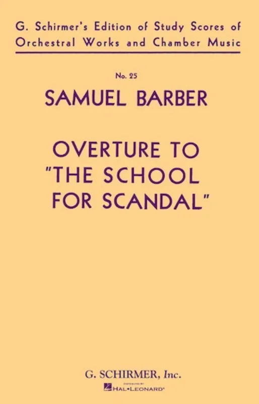 Barber – Overture To The School For Scandal Study Score Score