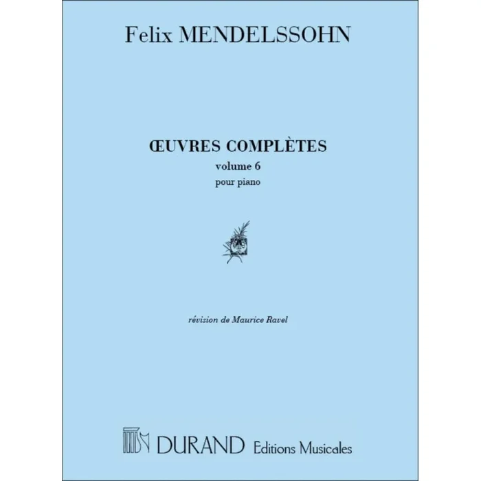Bartholdy, Felix Mendelssohn – Oeuvres Vol 6 Piano