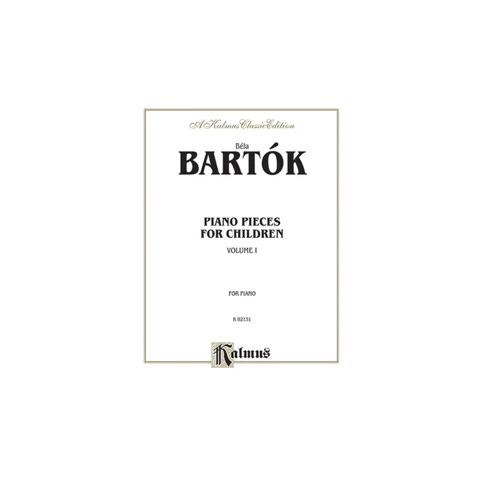 Bartók – Piano Pieces for Children, Volume I