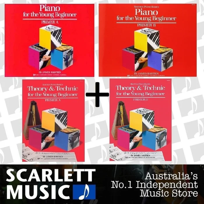 Bastien Piano For The Young Beginner Book Bundle Primer A B Theory And Technic A B Book