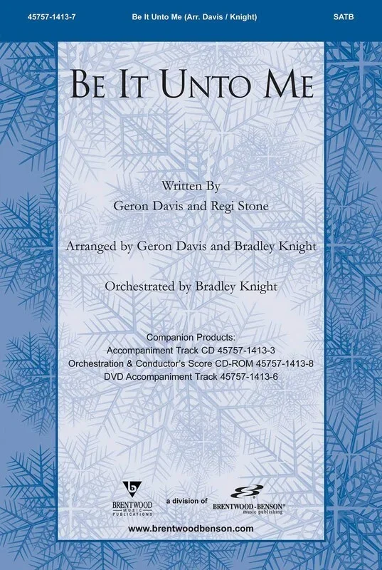 Be It Unto Me SATB