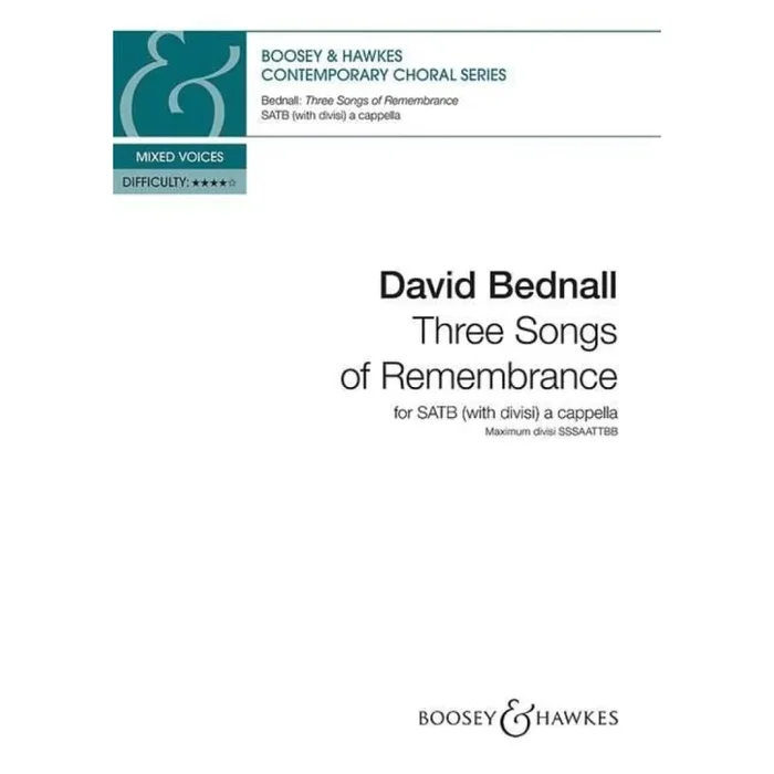 Bednall, David – Three Songs of Remembrance