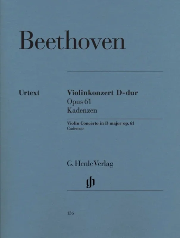 Beethoven: Cadenzas for Violin Concerto Op 61 Violin Solo