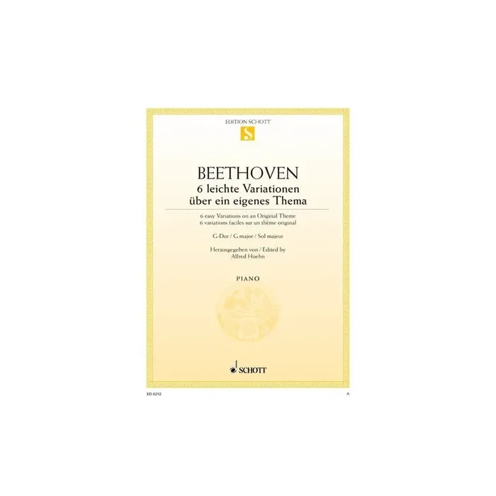 Beethoven, Ludwig van – 6 Easy Variations G major WoO 77