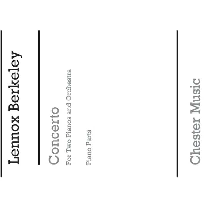 Berkeley, Lennox – Concerto For 2 Pianos And Orchestra Op.30