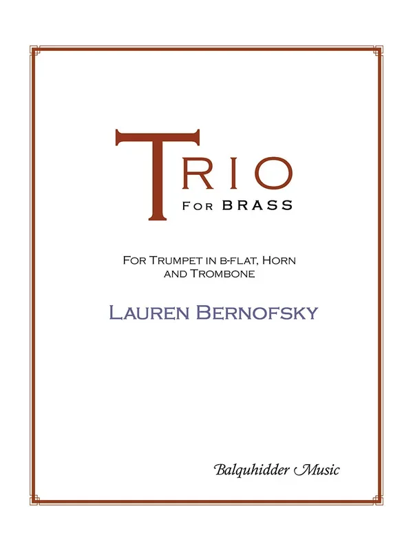 Bernofsky: Trio for Brass