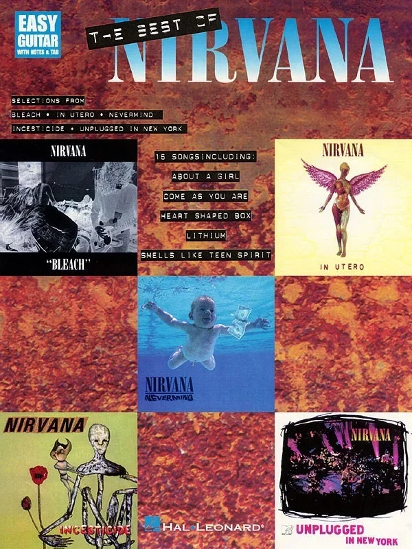 Best Of Nirvana Easy Guitar Notes TAB (Softcover Book)
