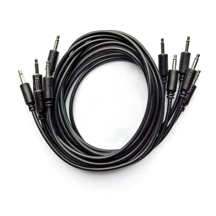 Black Market Modular 3.5mm Patch Cable 5-Pack – 75cm/30″ – Black