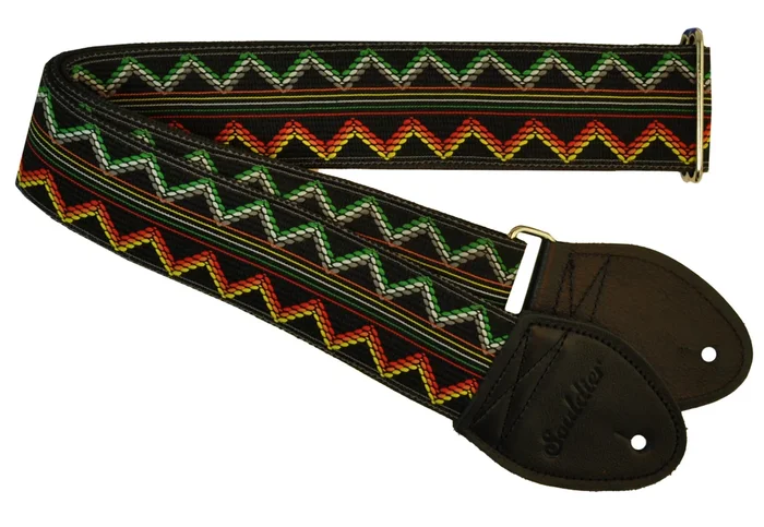Black Rainbow Zig Zag Memphis 2 ” Strap