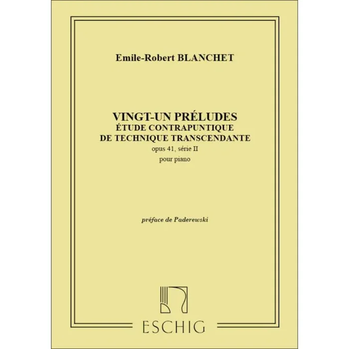Blanchet, Émile-Robert – 21 Preludes Piano