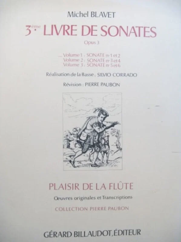 Blavet – Third Book Of Sonatas Op 3 Vol 1 Flute/Piano (Softcover Book)