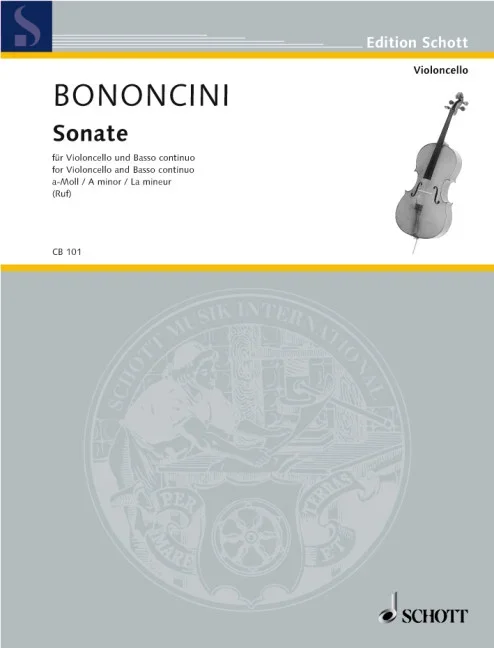 Bononcini, Giovanni Battista : Bononcini, Giovanni Battista : Sonata A minor, aus dem Sammeldruck: Six Solos for two ca. 1720 – cel