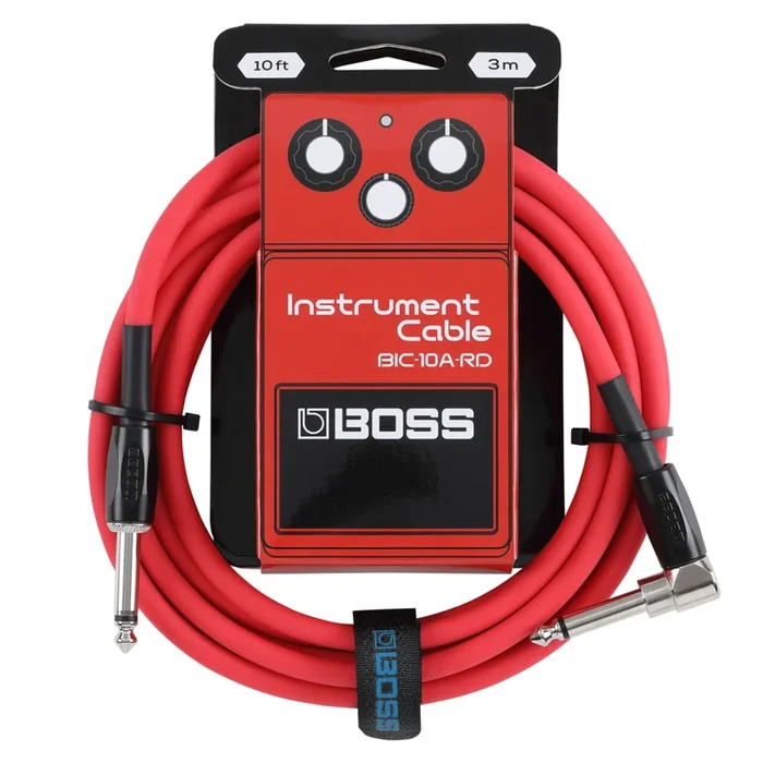 BOSS BIC-10A-BK Instrument Cable 10ft/3m AS Red