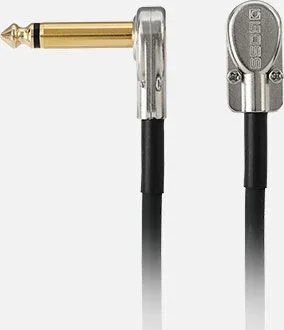 BOSS BPC-4-3 Slimline Patch Cable Pack – 3 Right-Angle 1/4″ Pancake Cables, 4 in. Length, High-Quality Audio Performance