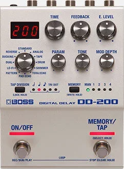 BOSS DD-200 Digital Delay Pedal – 200 Series Compact Effects with Memory and Intuitive Controls