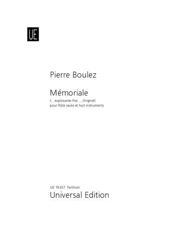 Boulez: Mémoriale