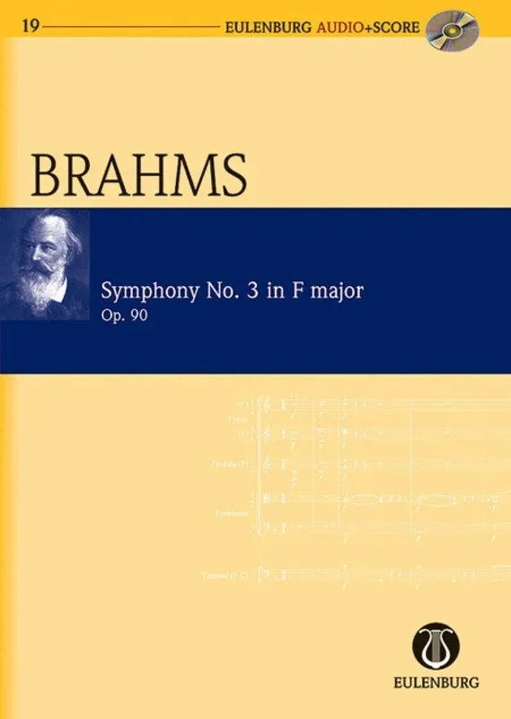 Brahms – Symphony No 3 F Maj Op 90 Study Score Book/CD