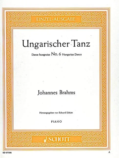 Brahms, Johannes : Brahms, Johannes : Hungarian Dance No. 6, (original edition) – piano – Schott Digital