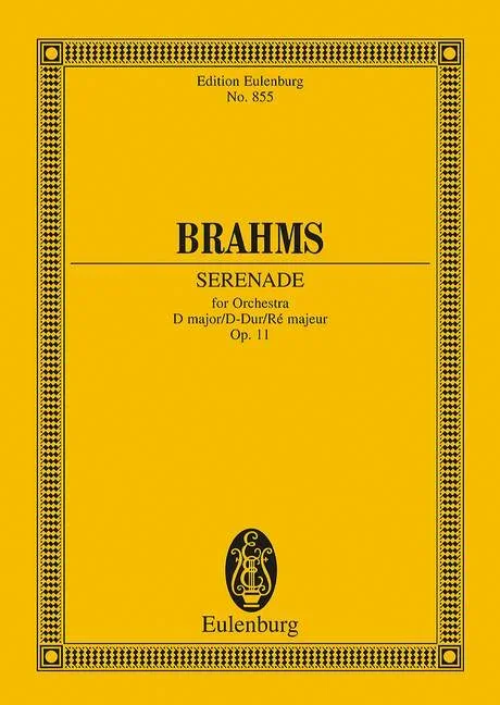 Brahms, Johannes : Brahms, Johannes : Serenade for Orchestra D major, – orchestra – Schott Digital