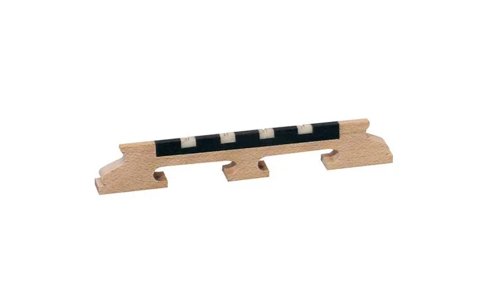 Bridge for banjo, maple, ebony+galalith saddle, for tenor banjo, height: 1, 2″