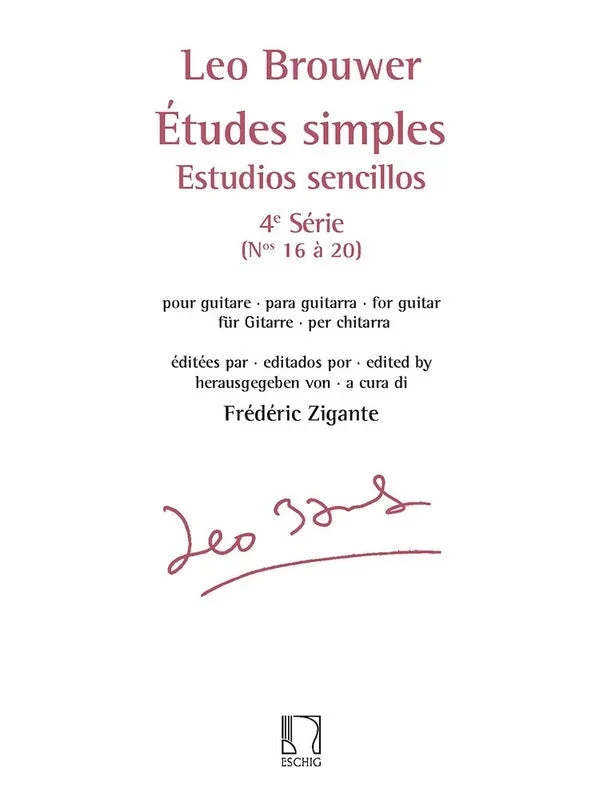 Brouwer: Etudes Simples – Vol. 4 Nos. 16-20