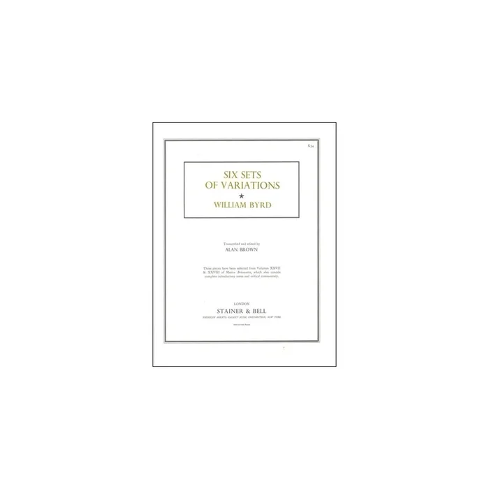 Byrd, William – Six Sets of Variations from Musica Britannica