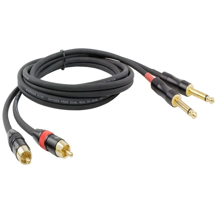 Cable Dual RCA a Dual 1/4″ – 6 pies de Blastking.