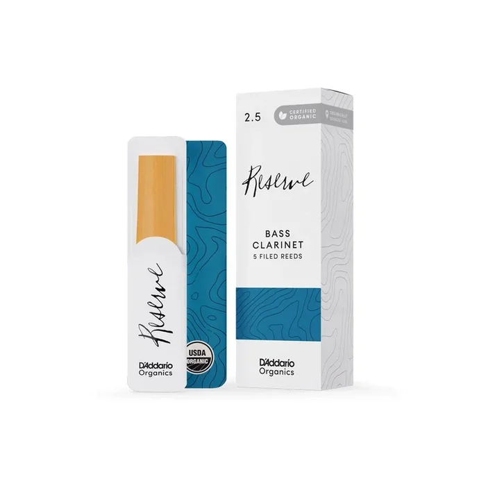 Cañas D’Addario Organic Reserve para clarinete bajo (paquete de 5)