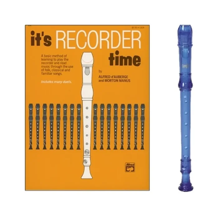 Canto 1-pc Blue Recorder & It’s Recorder Time Book