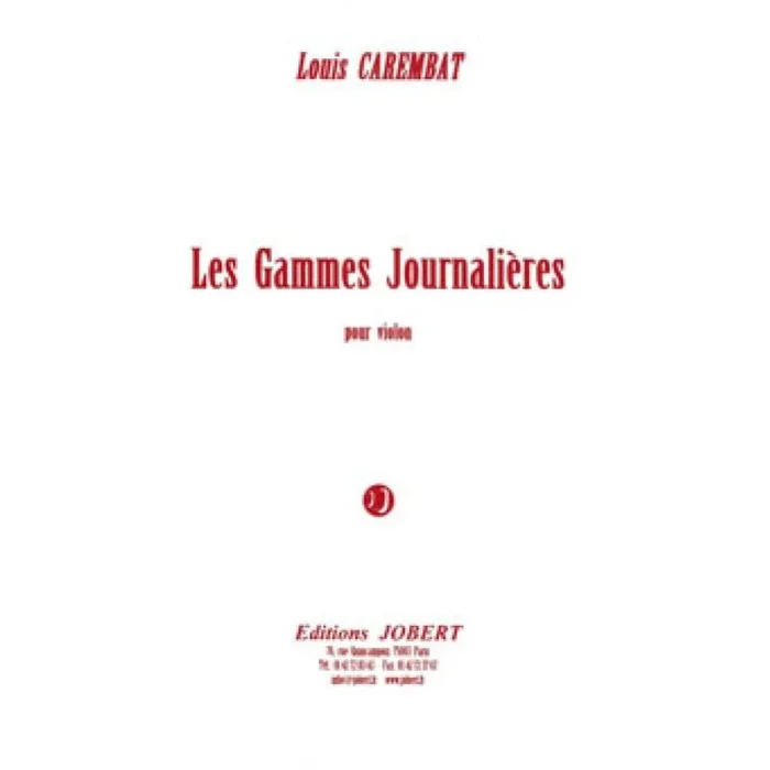 Carembat, Louis – Gammes Journalières