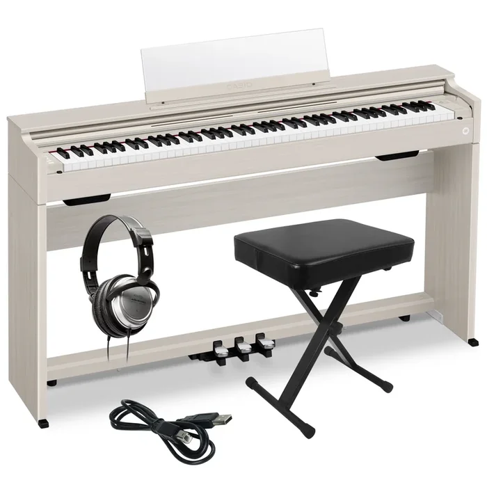 Casio Celviano AP-S200 Digital Piano – Grey Beige COMPLETE HOME BUNDLE