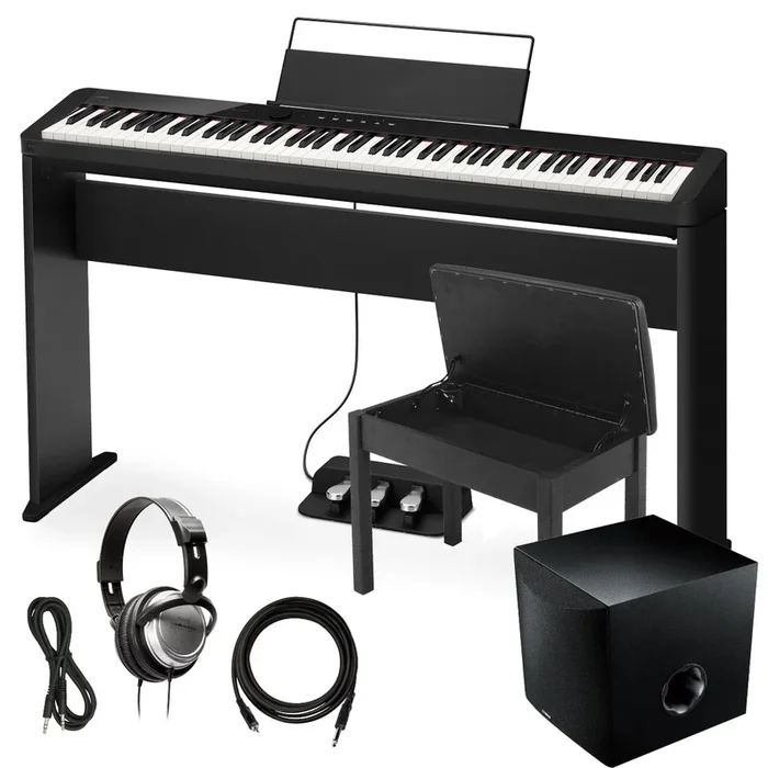 Casio Privia PX-S1100 Digital Piano – Black COMPLETE HOME BUNDLE PLUS