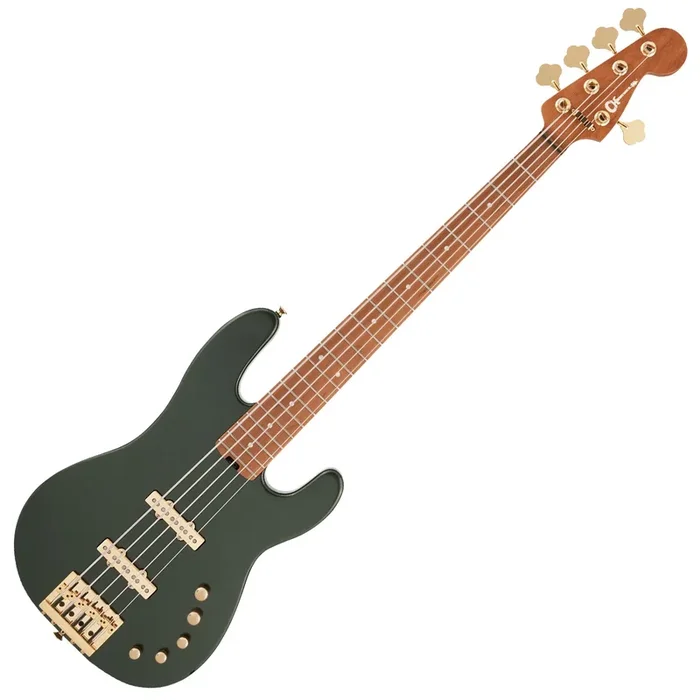 Charvel Pro Mod Electric Bass San Dimas Style JJ Electric Bass Carmelized Maple Lambo Green Metallic – 2965079518