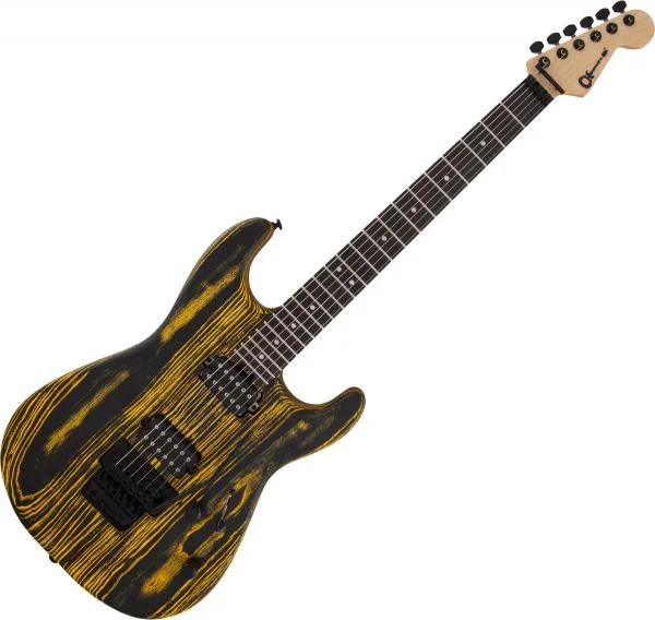 Charvel Pro Mod San Dimas Style 1 Electric Guitar HH Floyd E Ash Ebony Fingerboard in Old Yella – 2975001500