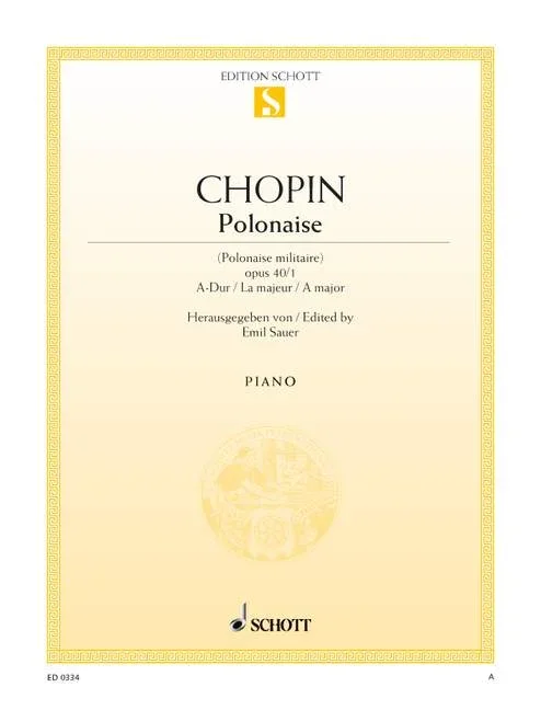 Chopin, Frédéric : Chopin, Frédéric : Polonaise A major, “Military” – piano – Schott Digital