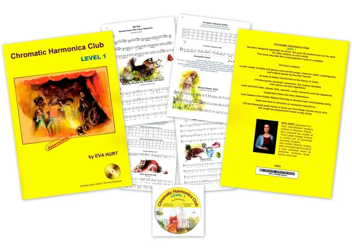 Chromatic Harmonica Level One Book & CD by Eva Hurt