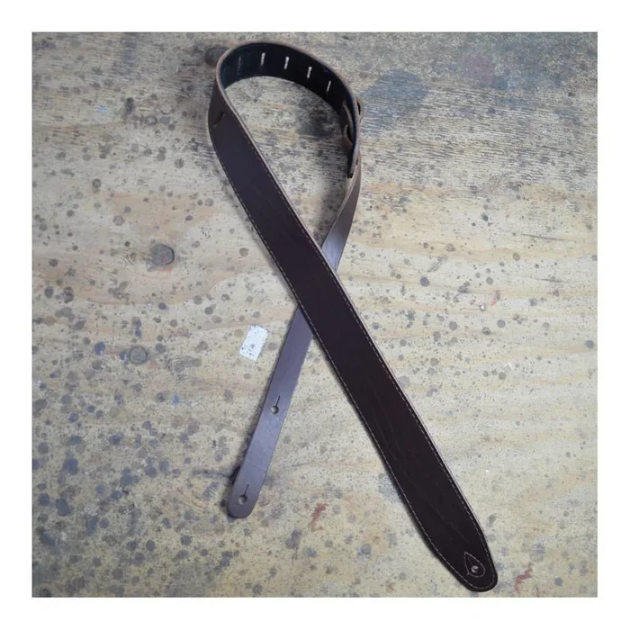Colonial Leather 2.5 inch Sueded Solid Hide Guitar Strap – Brown