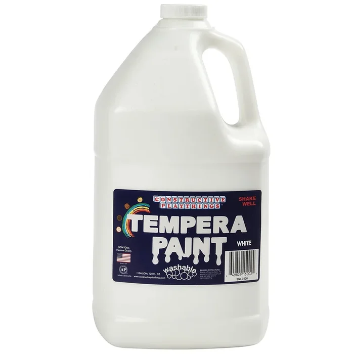 Constructive Playthings® Washable White Tempera Paint – Gallon