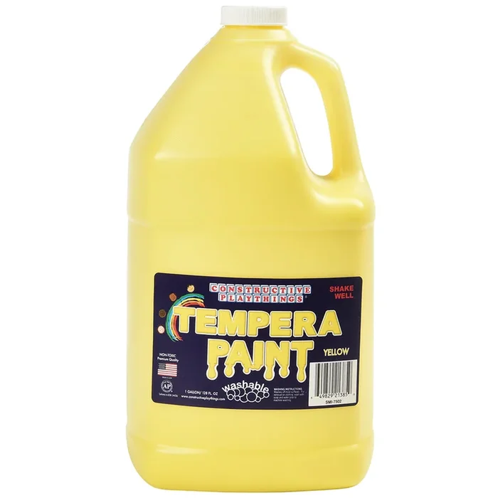 Constructive Playthings® Washable Yellow Tempera Paint – Gallon