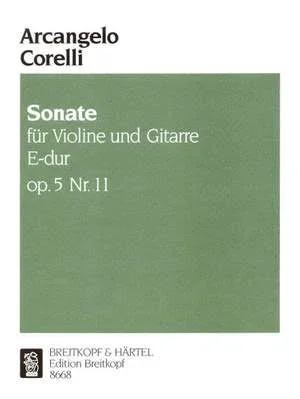 Corelli : Sonata E Major Op.5/11Violin & Piano (Breitkopf)