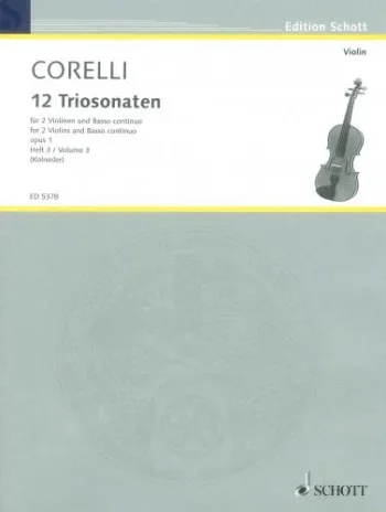 Corelli : Trio Sonatas Op.1 Vol.3: 2 Violins And Continuo