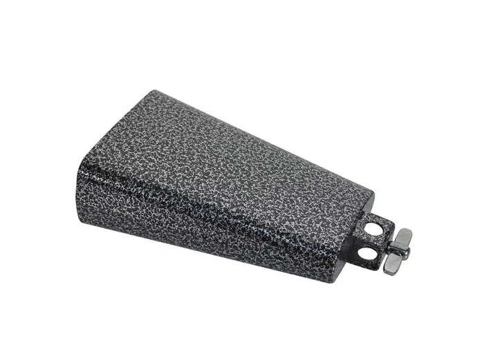 Cow bell, black, with screw, 7″”