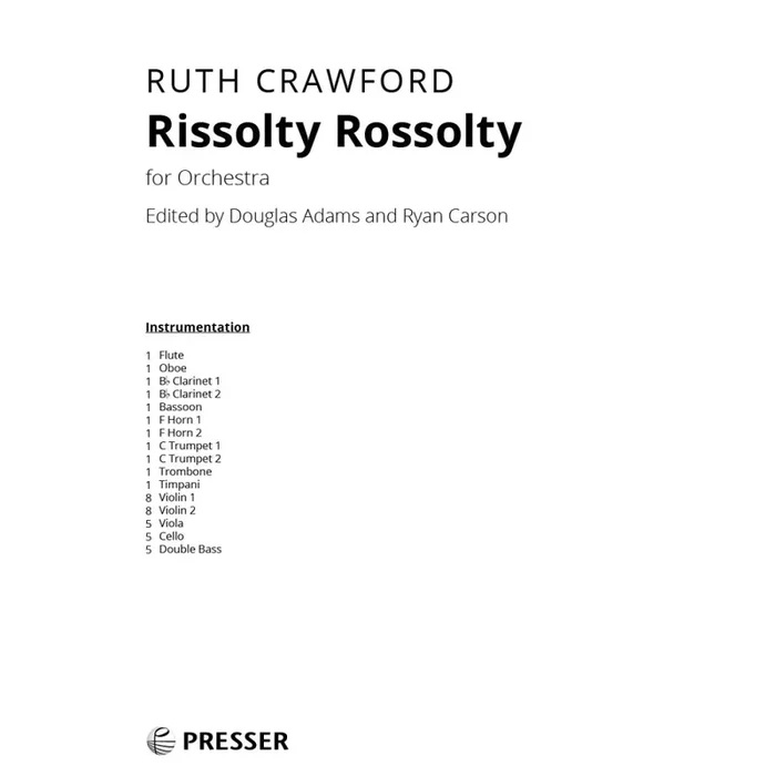 Crawford, Ruth – Rissolty Rossolty