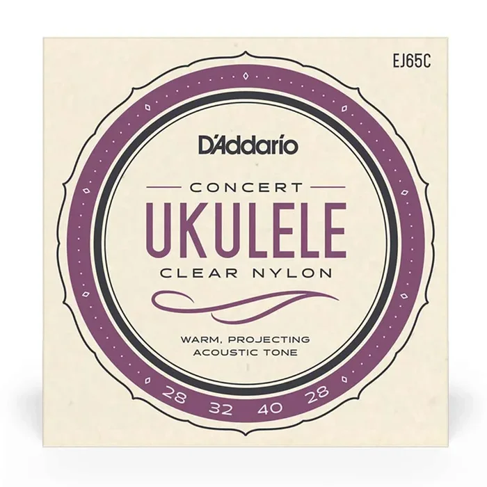 Cuerdas de ukelele de concierto D’Addario EJ65C