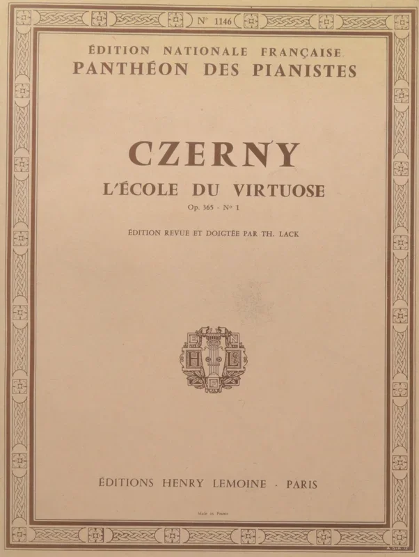 Czerny: School of Virtuosity, Op. 365 – Book 1 (Nos. 1-27)
