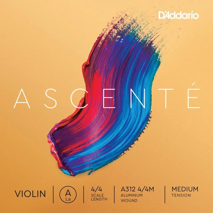 D’Addario Ascente Violin A String, 4/4 Scale, Medium Tension