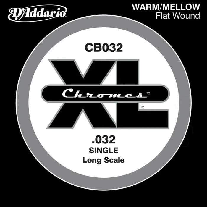 D’Addario CB032 Chromes Bass Guitar Single String, .032
