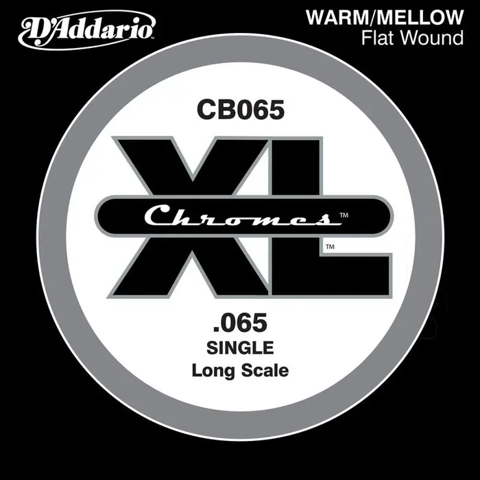 D’Addario CB065 Chromes Bass Guitar Single String, Long Scale .065